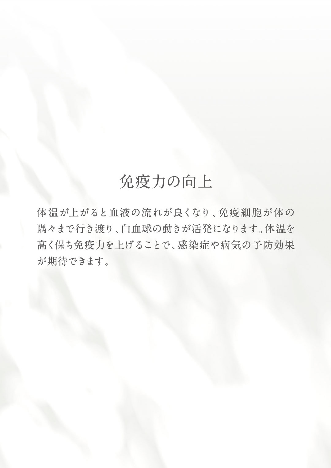免疫力の向上